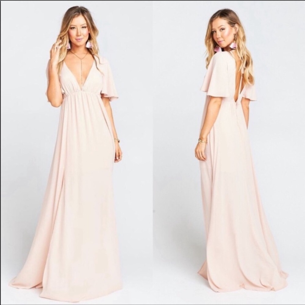 NWT Show Me Your Mumu Faye flutter pink maxi dress